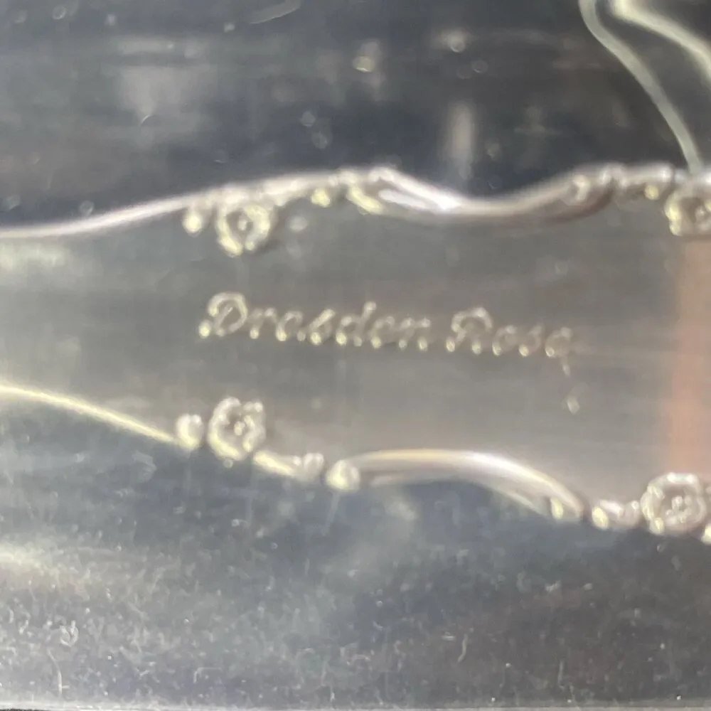 Vintage Reed Barton Dresden Rose Silverware Serving Utensils UNUSED 8 Pieces